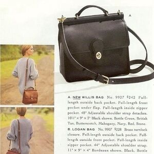 Vintage Coach Black Leather Satchel
